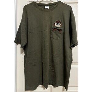 Vintage 2000 Taz Pocket T-Shirt XL Olive Green Warner Bros Looney Tunes y2k